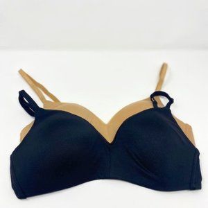 Calvin Klein Women's 2-Pack Lightly Lined Wirefree Bra (Small)